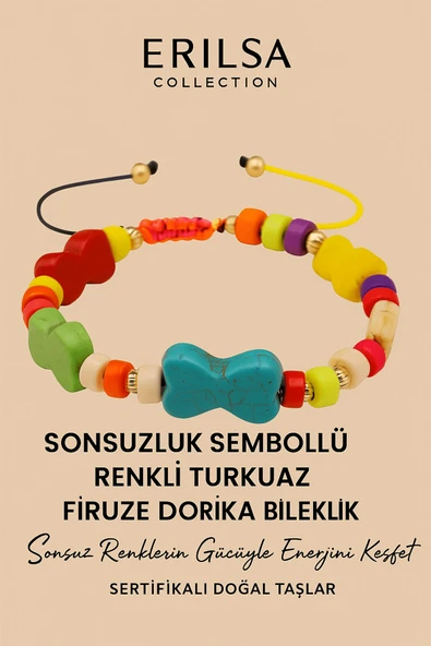 Sertifikalı Sonsuzluk Renkli Turkuaz Firuze Taşı Bileklik – Sonsuz Enerjini Hisset, Ruhunu Yenile! ürün görseli