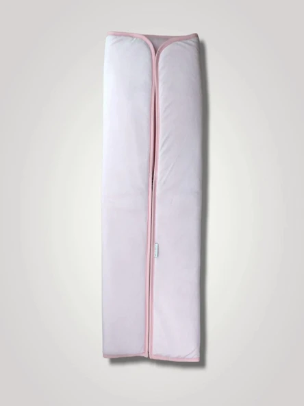 LitaeTrend Yenidoğan Düz Renk Fermuarlı Kadife Kumaş Kız Bebek Battaniyesi Pembe - Resim 2