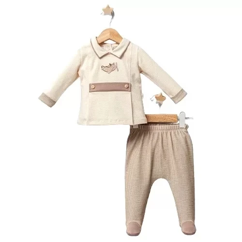 LitaeTrend Turk Airplane Zıbın Takım  Kahverengi ürün görseli 1