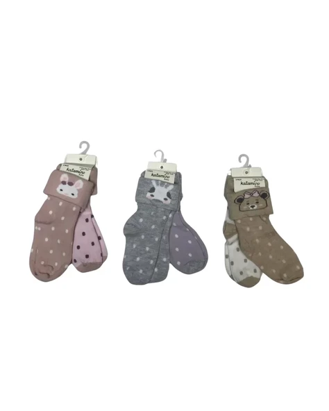 LitaeTrend Katamino Lintan 2'li Bebek Soket Çorap K46272 Asorti - Resim 4