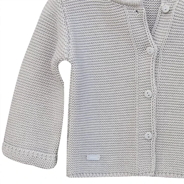 LitaeTrend Basic Bebe Ceket Grey Melange - Resim 3