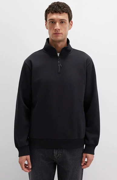 Mavi 0S10278 Basic Yarım Fermuarlı Sweatshirt - Resim 5