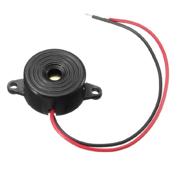 3-24V Devreli 22.6mm Kulaklı Buzzer - Siyah - Resim 4