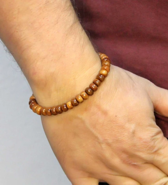 Doğal Kuka Ağacı Erkek Asansörlü Ayarlanabilir 33'lük Tesbih Bileklik eub122 ürün görseli