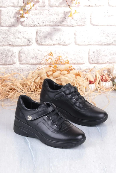 Mehmet Mete 7313 Rahat Esnek Kaymaz Taban Hakiki Deri Kadın Ayakkabı - Resim 6