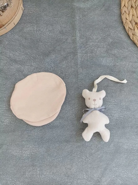 LitaeTrend 3-6 6-9 9-12 Ay Oyuncaklı Altınbaşak 5li Kız Erkek Bebek Takımı Buğday - Resim 6