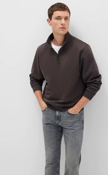 Mavi 0S10278 Basic Yarım Fermuarlı Sweatshirt - Resim 16