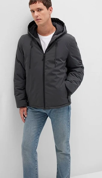 Mavi 0110352 Kapüşonlu Şişme Mont Erkek Mont - Resim 10