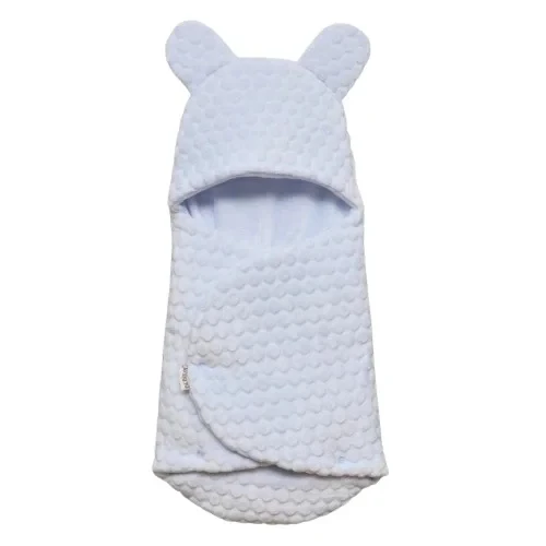 LitaeTrend Kabartmalı Velboa Kundak  Mavi ürün görseli 1