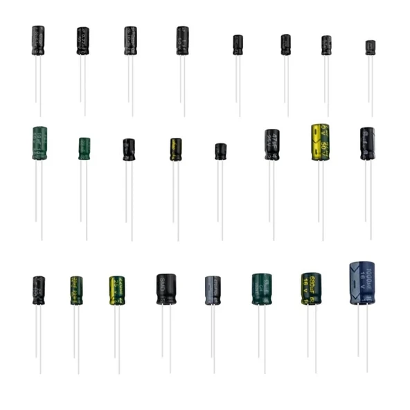 Elektrolitik Kondansatör Seti Kutuplu 500 Adet 24 Farklı Değerde - Kutulu - Resim 6