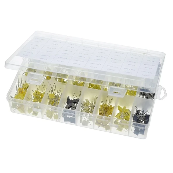 460 Adet nF/mF Polyester Kondansatör Seti Kutu Tip 24 Farklı Değerde - Kutulu - Resim 3