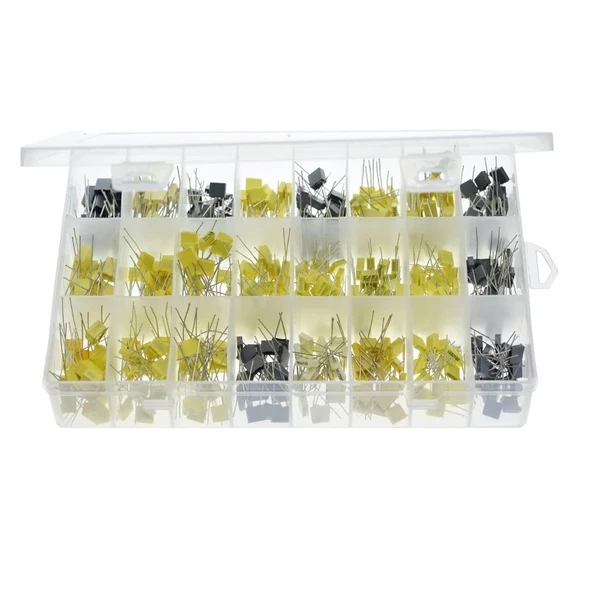 460 Adet nF/mF Polyester Kondansatör Seti Kutu Tip 24 Farklı Değerde - Kutulu ürün görseli