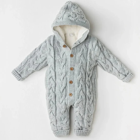 LitaeTrend Knitwear Triko Bebe Kozmonot Grey Melange ürün görseli 1