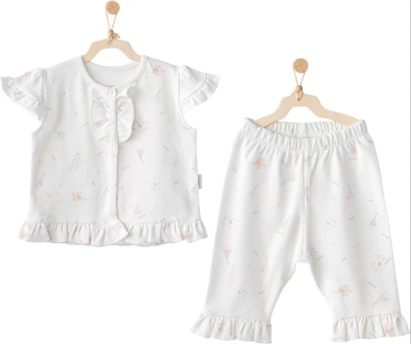 LitaeTrend Love Family 2'li Bebe Takım Ekru ürün görseli 1