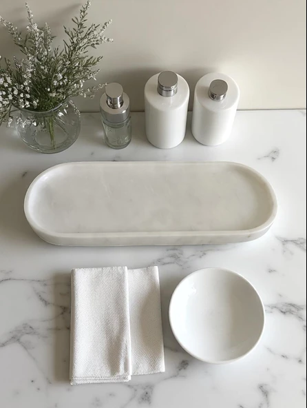 Mermer Banyo Düzenleyici Tepsi - Resim 4