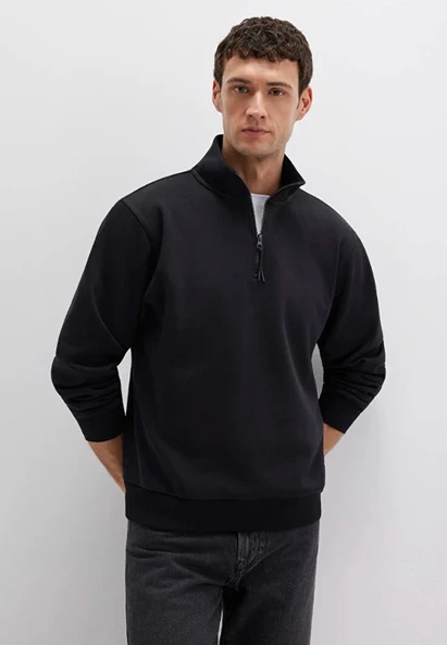 Mavi 0S10278 Basic Yarım Fermuarlı Sweatshirt - Resim 2