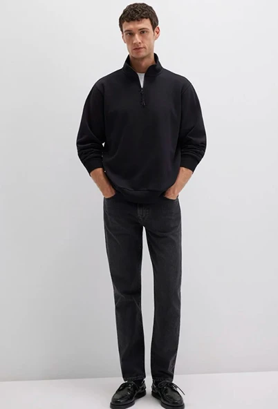 Mavi 0S10278 Basic Yarım Fermuarlı Sweatshirt - Resim 4