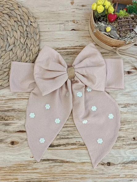 LitaeTrend Yenidoğan Papatya Desenli Trilüks Unisex Kundak Bebek Battaniyesi Kahverengi - Resim 6