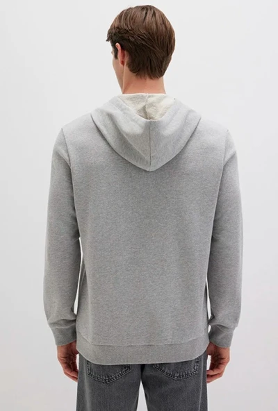 Mavi 065606-28387 Logo Baskılı Kapüşonlu Erkek Sweatshirt - Resim 5