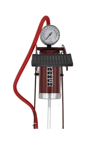 Pratech® Basınç Göstergeli Ayak Pompası Araba Bisiklet Motor Lastik Pompası - Resim 9