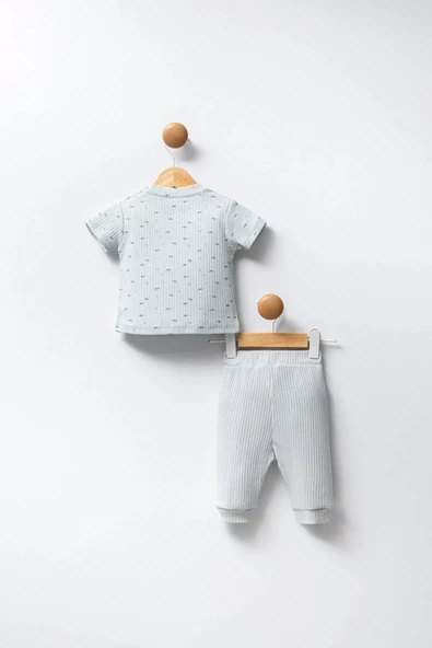 LitaeTrend U.s Polo Bebek 2'li Takım Usb2311 Su Yeşili - Resim 3