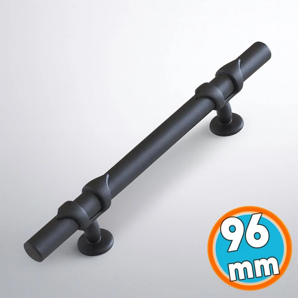 Mobilya Çekmece Mutfak Dolabı Dolap Kulpları Kulbu Kulpu Siyah Metal Kulp 96 mm-9.6 cm ürün görseli
