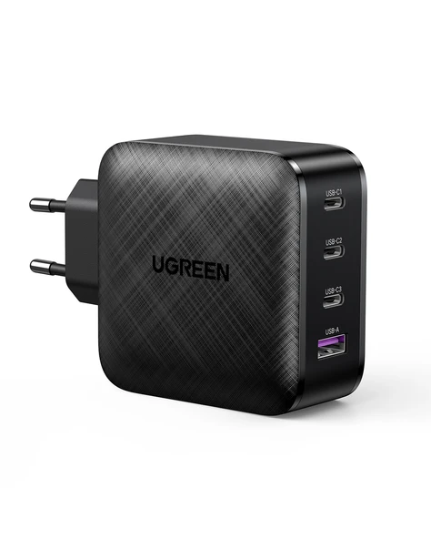 UGREEN 65W Şarj Cihazı Type-C 3xUSB-C, 1xUSB-A, Siyah, 70774 - Resim 2