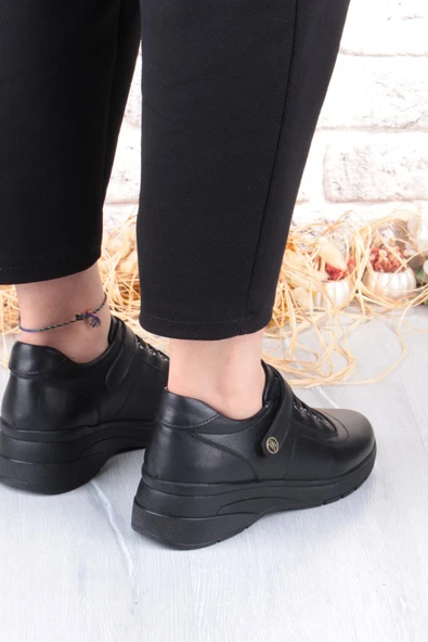 Mehmet Mete 7313 Rahat Esnek Kaymaz Taban Hakiki Deri Kadın Ayakkabı - Resim 5