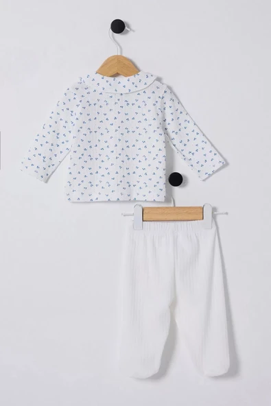 LitaeTrend U.s Polo Bebek 2'li Takım Usb2433 Beyaz-mavi - Resim 2