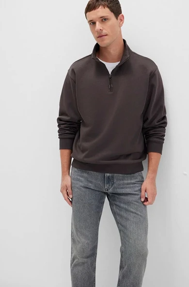 Mavi 0S10278 Basic Yarım Fermuarlı Sweatshirt - Resim 13