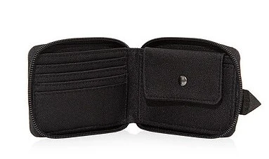 Mavi Fermuarlı Canvas Cüzdan Spor Cüzdanı - Resim 3