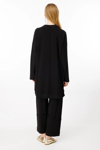 4554 GHİSA RİBANA DETAYLI TUNİK PANTOLON TAKIM - Resim 5