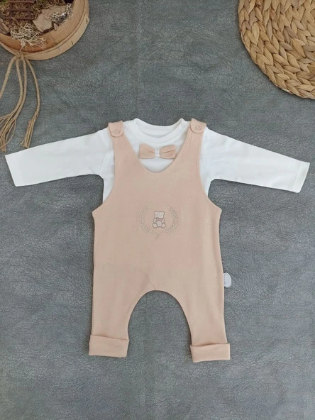 LitaeTrend 3-6 6-9 9-12 Ay Oyuncaklı Altınbaşak 5li Kız Erkek Bebek Takımı Buğday - Resim 2