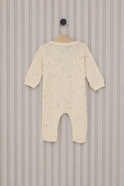 LitaeTrend Kız Bebek Patikli Tulum  Krem - Resim 3