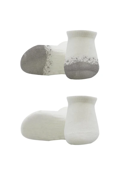 LitaeTrend 2'li Penye Sneakers Çorap Bs20105 Ekru Gri - Resim 2