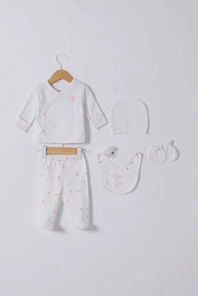 LitaeTrend U.s Polo 5'li Hastane Çıkış Seti Usb2358 Beyaz - Resim 2