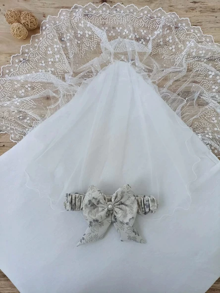 LitaeTrend Yenidoğan Gül Sedefli Duvaklı Taş Fiyonk Erkek Bebek Kumru Kundak Bebek Battaniyesi Lacivert - Resim 4