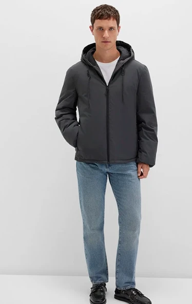 Mavi 0110352 Kapüşonlu Şişme Mont Erkek Mont - Resim 11