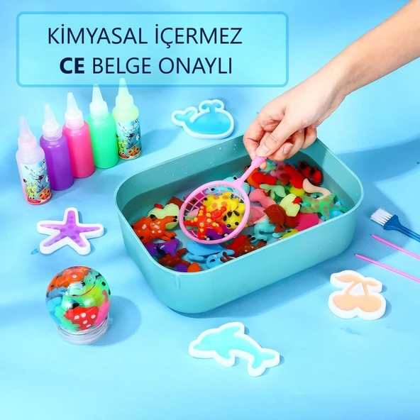 Magic Water Elf Aqua Gel oyun seti 5 renk jel şişe 6 kalıp - Resim 2