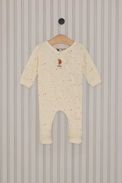 LitaeTrend Kız Bebek Patikli Tulum  Krem ürün görseli 1