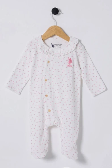 LitaeTrend U.s Polo Bebek Tulum Usb2435 Beyaz-pembe ürün görseli 1