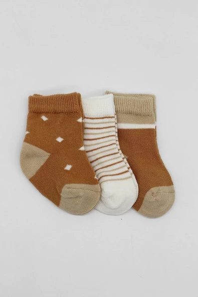LitaeTrend 3'lü Penye Erkek Soket Çorap Bs10111 Hardal - Resim 2