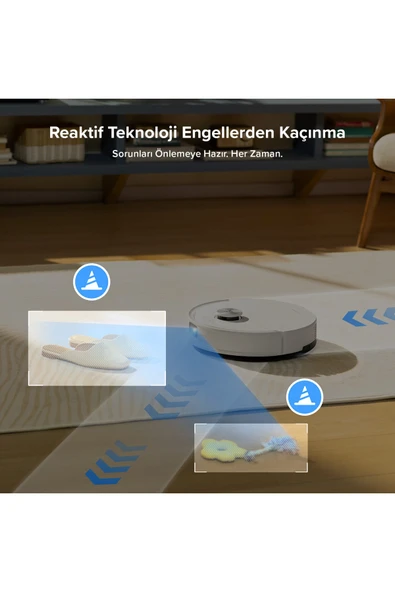 S8 Pro Plus Akıllı Beyaz Robot Süpürge 10.00 HyperForce Emiş Gücü - Resim 7