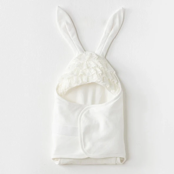 LitaeTrend Swaddle Chic Girl Bebek Kundak Ekru ürün görseli 1