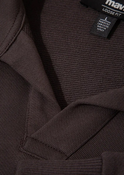 Mavi 0S10479-70219 Polo Yaka Nakışlı Erkek Kapüşonlu Sweatshirt - Resim 7