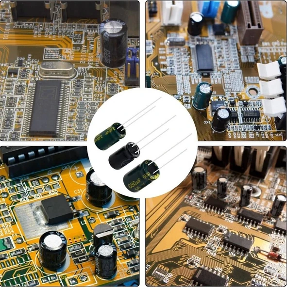 Elektrolitik Kondansatör Seti Kutuplu 500 Adet 24 Farklı Değerde - Kutulu - Resim 7