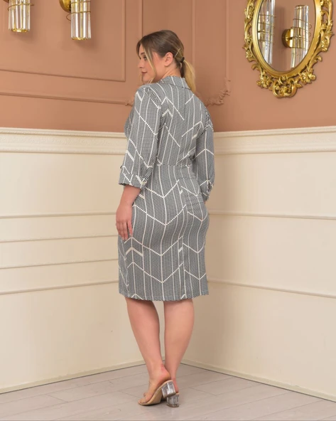 5312 FUERTE SATEN ELBİSE - Resim 5