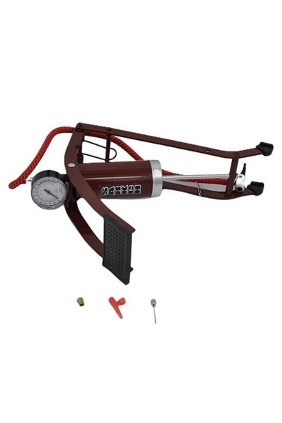 Pratech® Basınç Göstergeli Ayak Pompası Araba Bisiklet Motor Lastik Pompası - Resim 10