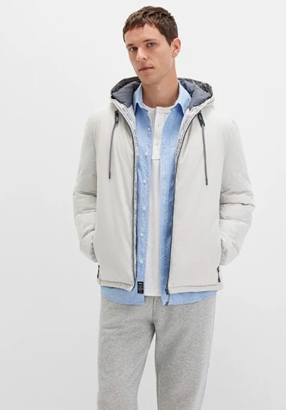 Mavi 0110352 Kapüşonlu Şişme Mont Erkek Mont - Resim 8