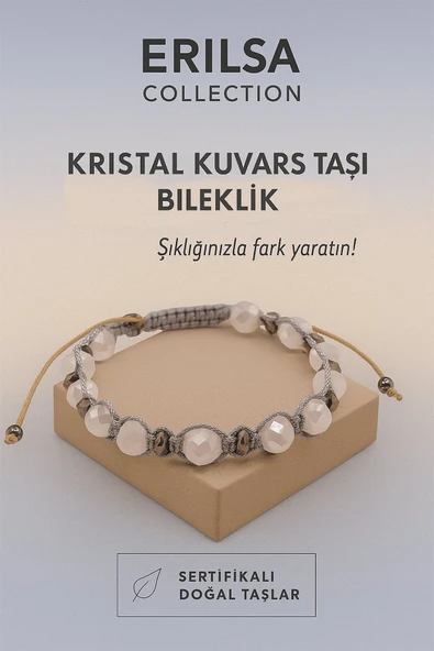 Sertifikalı Terahertz Kristal Kuvars Taşı Bileklik – Şıklığınla Parla, Enerjini Dengele ürün görseli